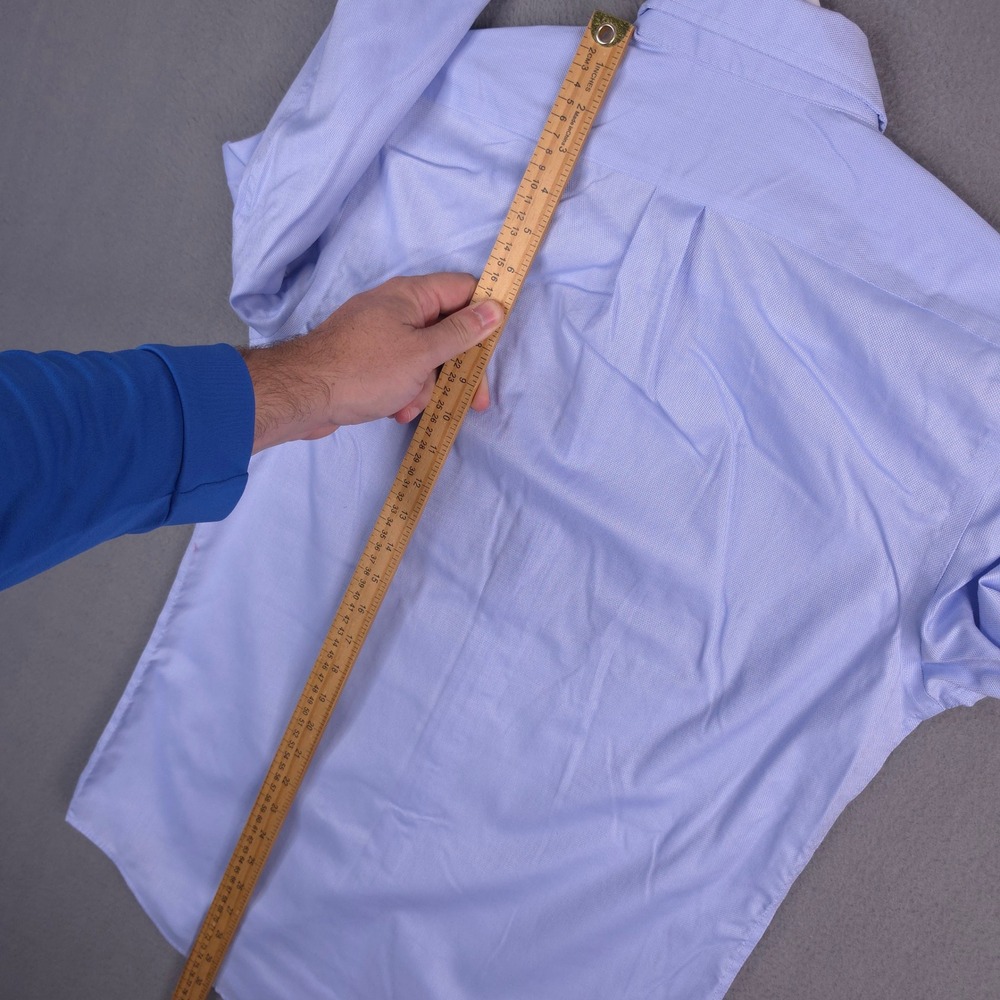 LAUREN RALPH LAUREN Dress Shirt Regular Fit Blue 14.5 32/33 Stretch Black Label - Picture 8 of 9